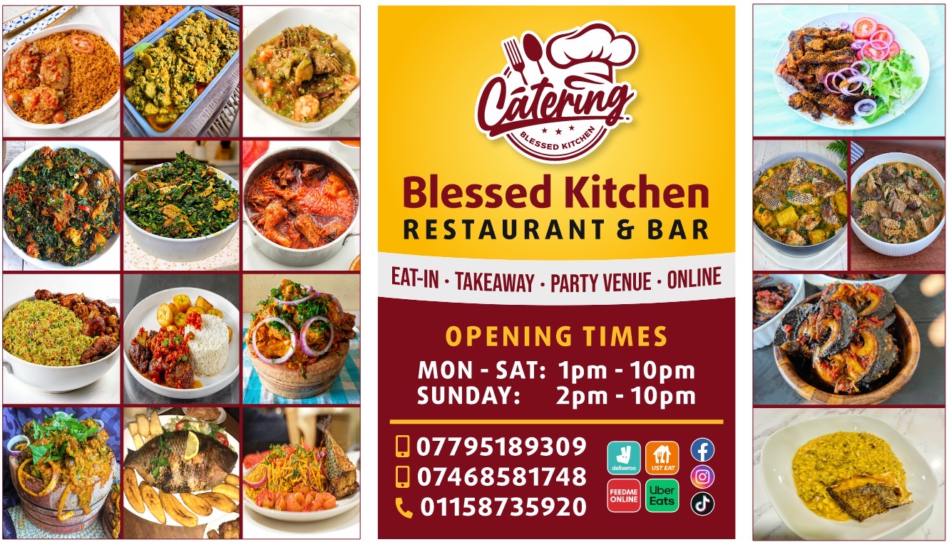 Blessed Kitchen catering and opening times poster