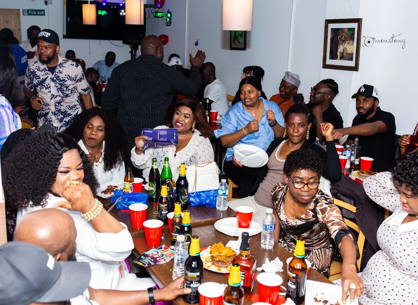 Group celebration at Blessed Kitchen